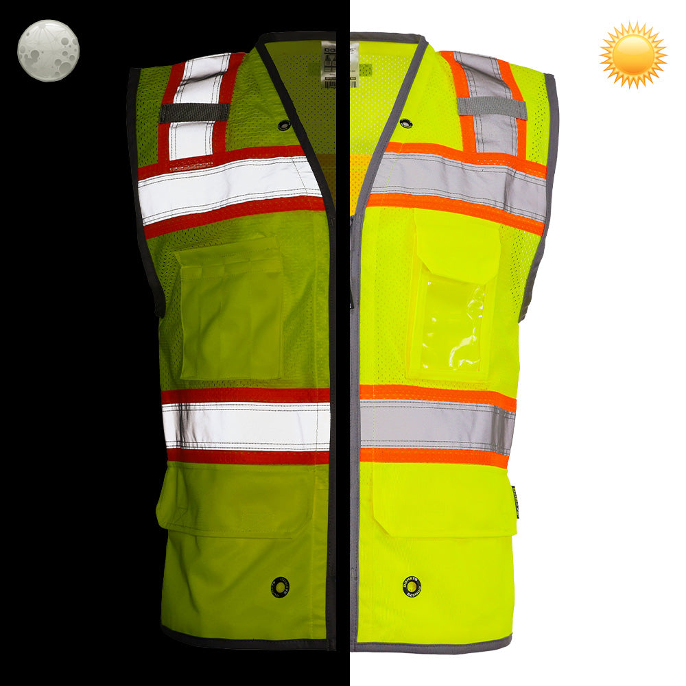 BLANK OV5523 Class 2 Contrast Heavy Duty Utility Safety Vest
