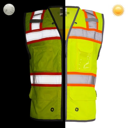 BLANK OV5523 Class 2 Contrast Heavy Duty Utility Safety Vest