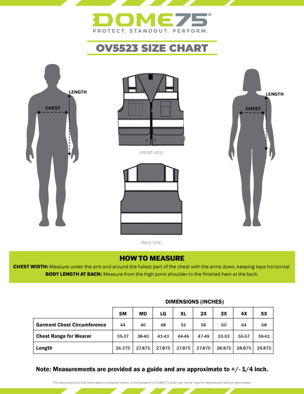 BLANK OV5523 Class 2 Contrast Heavy Duty Utility Safety Vest