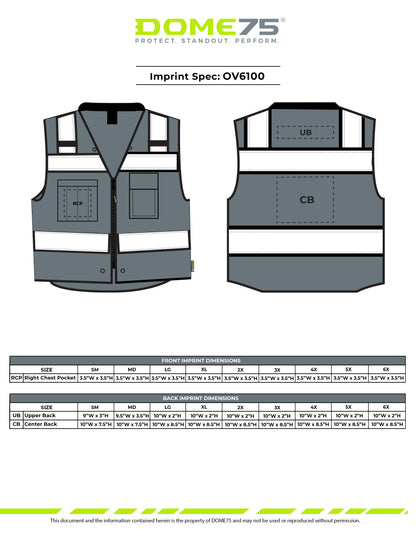 OV6124 Hi-Vis Class 2 Heavy Duty Utility Vest