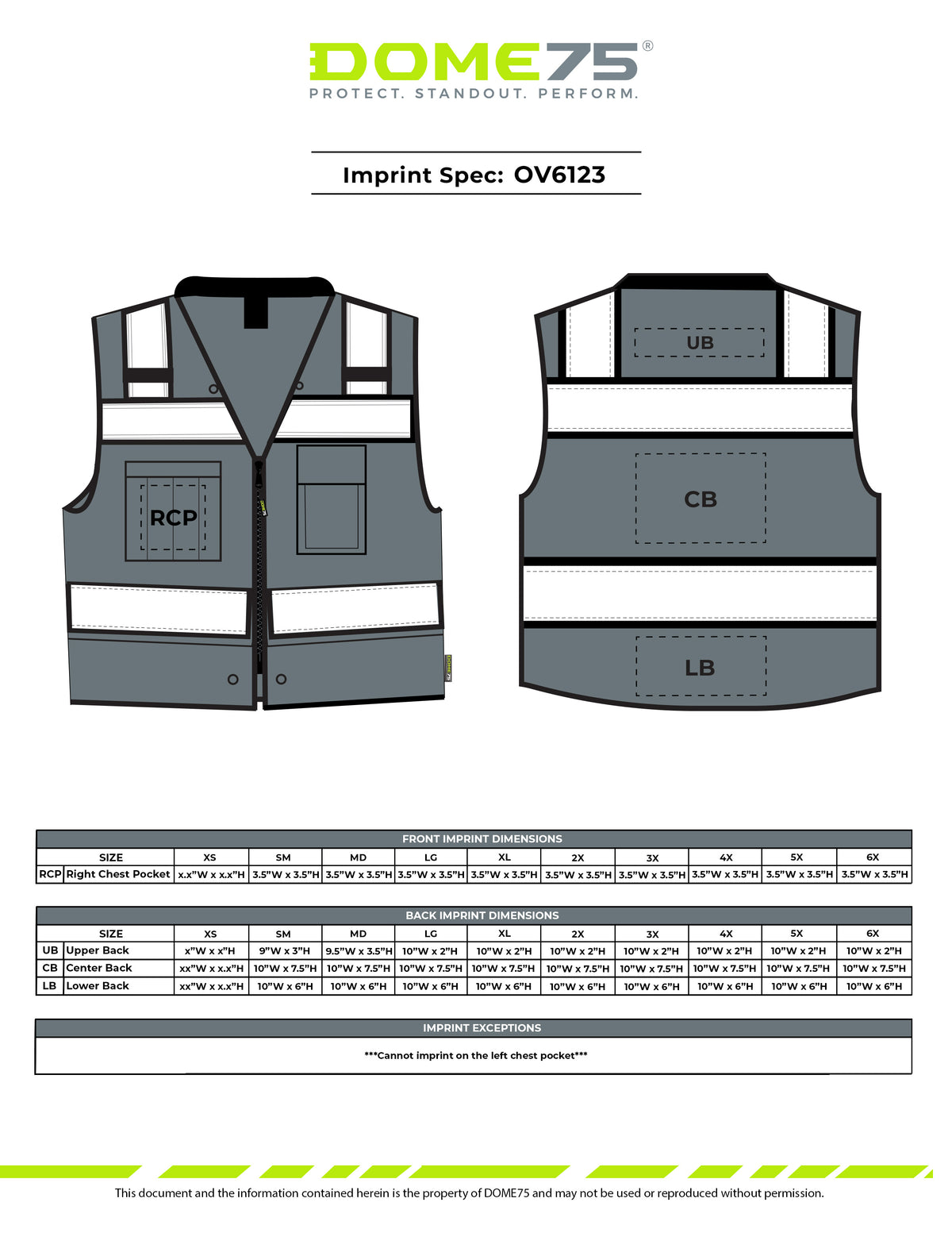 BLANK OV6123 ANSI Class 2 Hi-Vis Contrast Heavy Duty Utility Vest