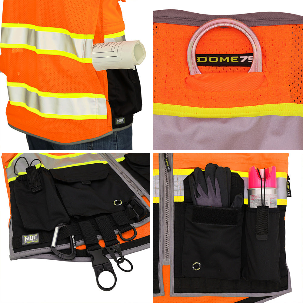 BLANK OV8725 Heavy-Duty Black Bottom Safety Vest Featuring MUL System and ProPocket