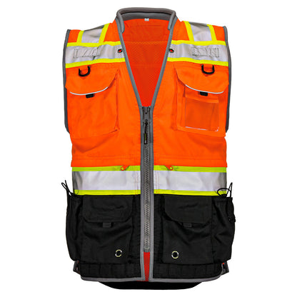 BLANK OV8725 Heavy-Duty Black Bottom Safety Vest Featuring MUL System and ProPocket