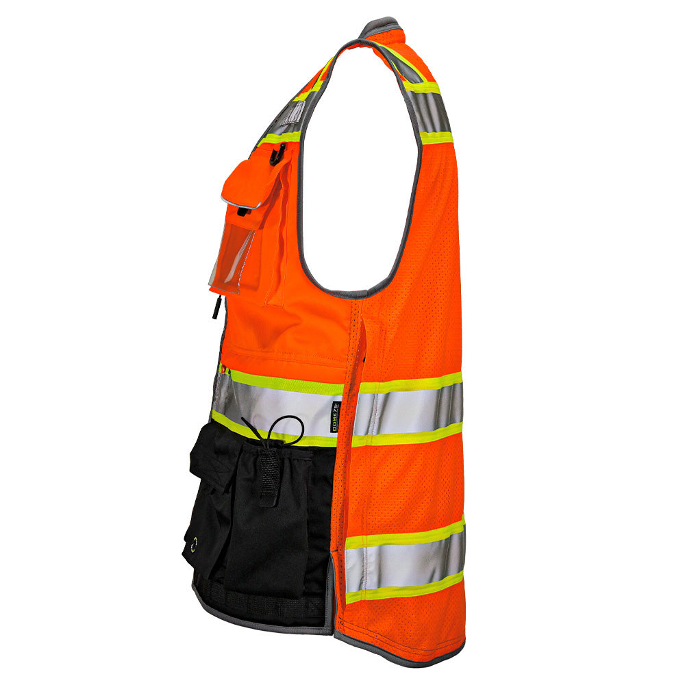 BLANK OV8725 Heavy-Duty Black Bottom Safety Vest Featuring MUL System and ProPocket