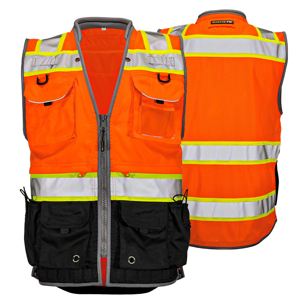 BLANK OV8725 Heavy-Duty Black Bottom Safety Vest Featuring MUL System and ProPocket