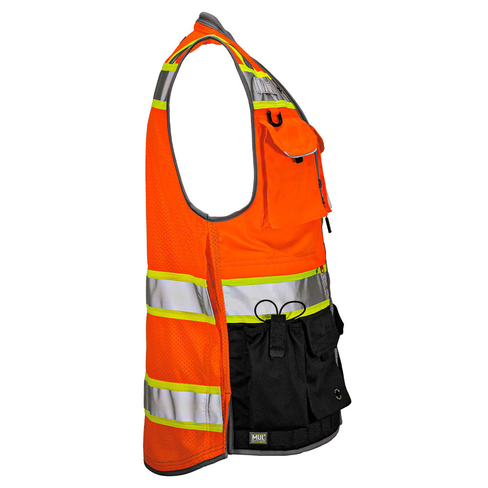 BLANK OV8725 Heavy-Duty Black Bottom Safety Vest Featuring MUL System and ProPocket