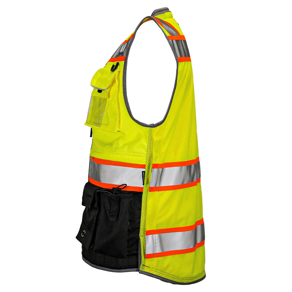 BLANK OV8725 Heavy-Duty Black Bottom Safety Vest Featuring MUL System and ProPocket