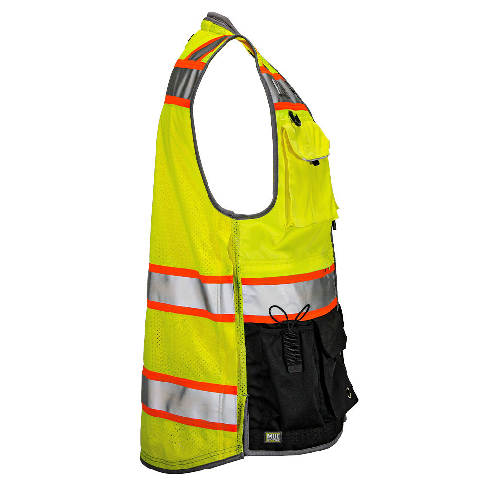 BLANK OV8725 Heavy-Duty Black Bottom Safety Vest Featuring MUL System and ProPocket