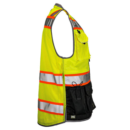 BLANK OV8725 Heavy-Duty Black Bottom Safety Vest Featuring MUL System and ProPocket