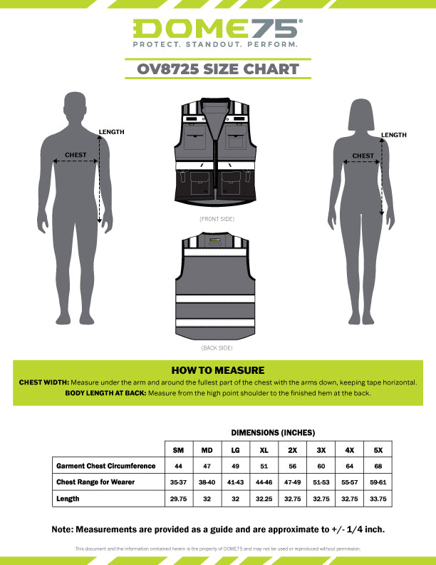 BLANK OV8725 Heavy-Duty Black Bottom Safety Vest Featuring MUL System and ProPocket