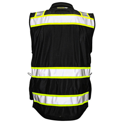BLANK OV8783 Heavy-Duty Solid Front Black Safety Vest Featuring MUL System and ProPocket