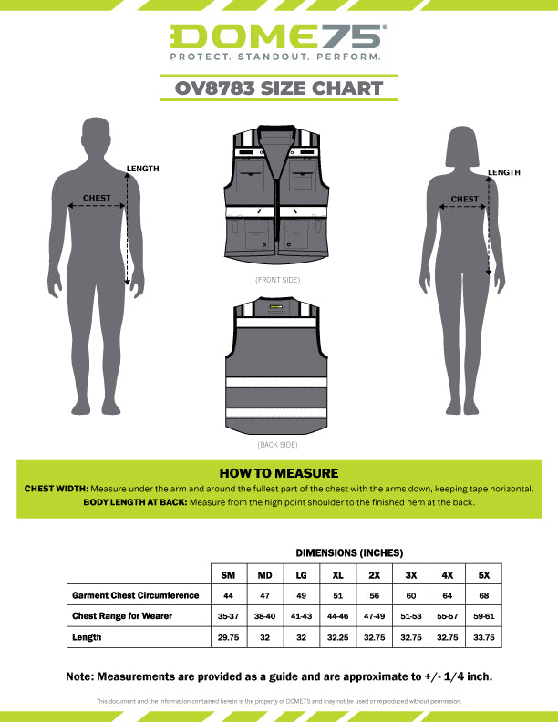 BLANK OV8783 Heavy-Duty Solid Front Black Safety Vest Featuring MUL System and ProPocket