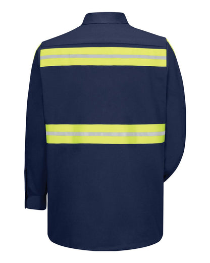 BLANK SC30ET Men's Tall Enhanced Visibility Long Sleeve Cotton Work Shirt