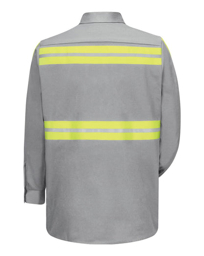 BLANK SC30E Men's Enhanced Visibility Long Sleeve Cotton Work Shirt