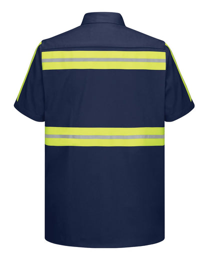 BLANK SC40ET Men's Tall Enhanced Visibility Short Sleeve Cotton Work Shirt