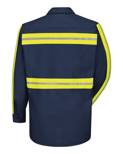 BLANK SP14ET Men's Tall Industrial Enhanced-Visibility Long Sleeve Work Shirt