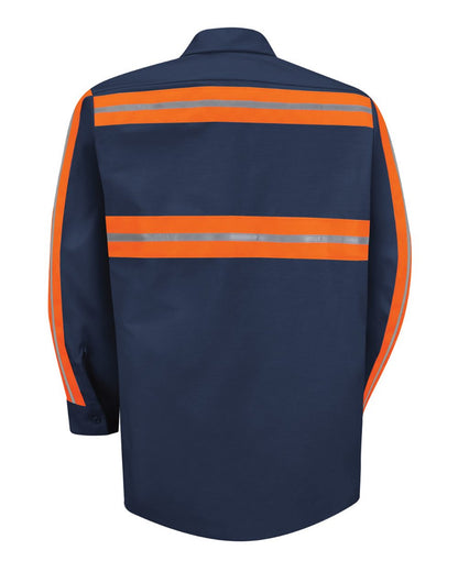 BLANK SP14E Men's Industrial Enhanced-Visibility Long Sleeve Work Shirt
