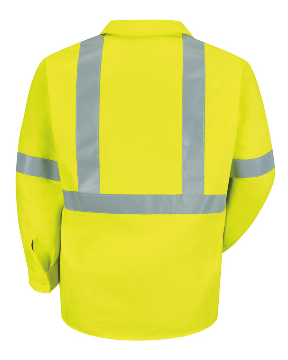 BLANK SS14HV Men's High Visibility Safety Long Sleeve Work Shirt