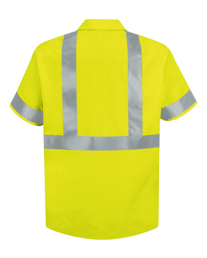 BLANK SS24HV Men's High Visibility Safety Short Sleeve Work Shirt