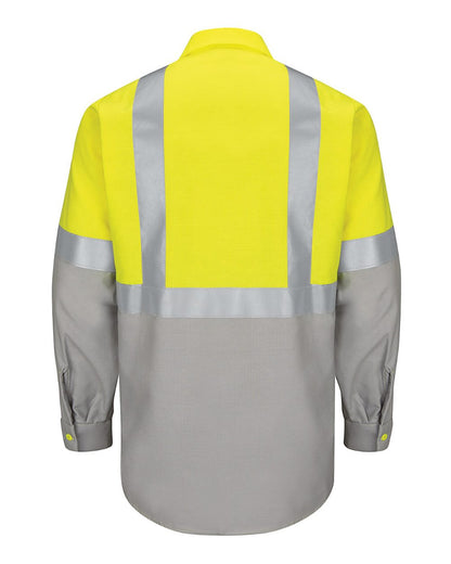 BLANK SY14 Men's Enhanced & Hi-Visibility Long Sleeve Work Shirt