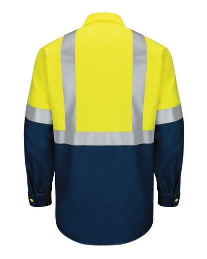 BLANK SY14 Men's Enhanced & Hi-Visibility Long Sleeve Work Shirt