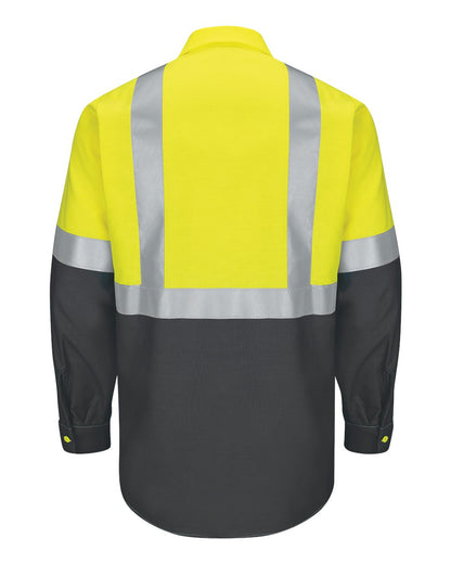BLANK SY14 Men's Enhanced & Hi-Visibility Long Sleeve Work Shirt