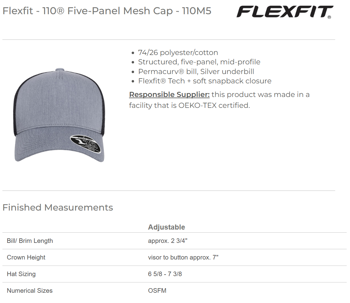 110® Five-Panel Mesh Cap