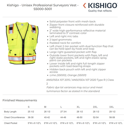 Unisex Professional Surveyors Vest