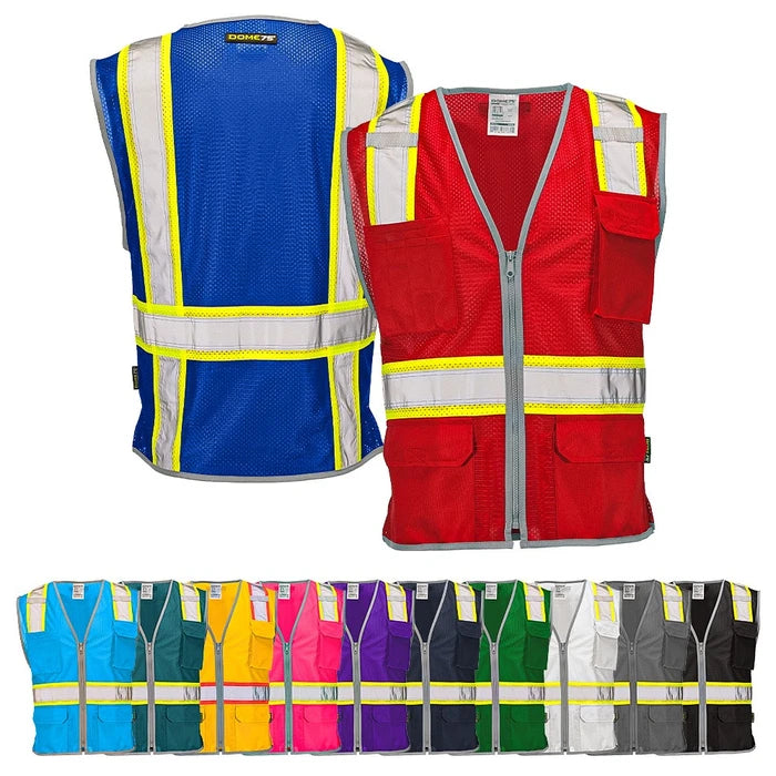 BLANK DV2183 Enhanced Visibility Identification Hi-Vis Contrast Mesh Safety Vest